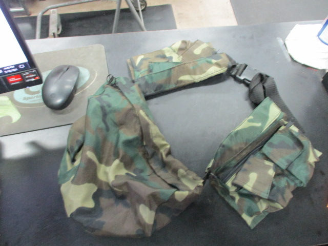 Load image into Gallery viewer, Used Camo Multi Pouch Waist Pack - Has Wear
