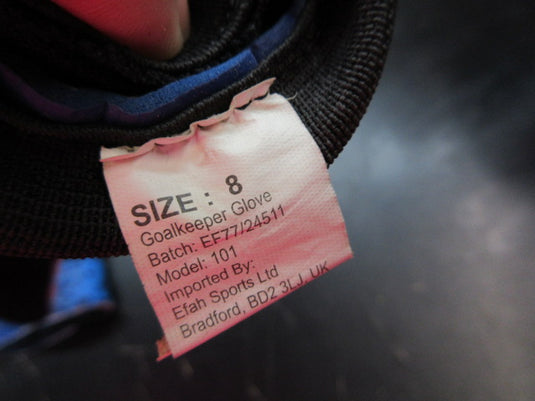 Used Efah Sports Soccer Goalie Gloves - Size 8