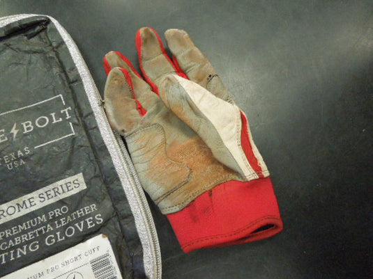 Used Bruce Bolt Chrome Series Short Cuff Batting Glove Right Hand Only