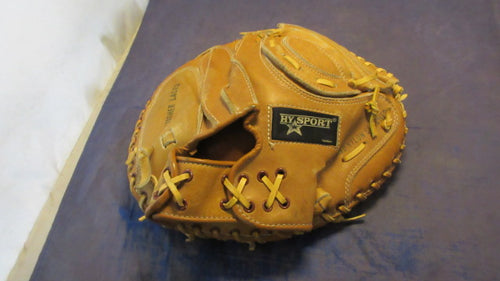Used Hy Sport 3480 Dual Action Leather Catcher's Glove / Mitt - RHT
