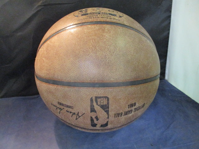 Load image into Gallery viewer, Used Spalding Official Leather Game Ball Capital City Go-Go 20-21
