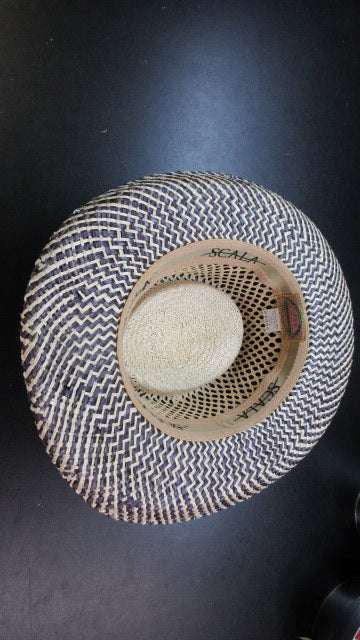 Load image into Gallery viewer, Scala Straw Sun Hat W/ Black Bow
