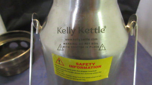 Used Kelly Kettle Aluminium Trekker 20 fl oz Camp Kettle w/ Bag - bag has holes