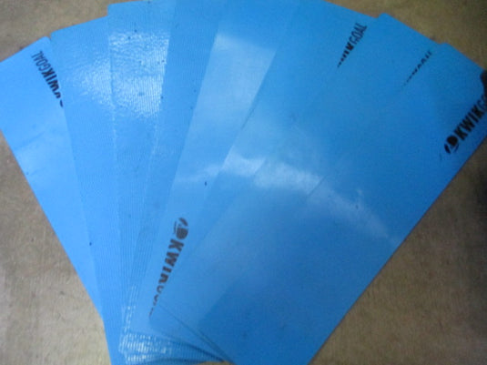 Used Kwik Goal Flat Rectangle Markers 4" H x 16.625" W Blue Set of 8