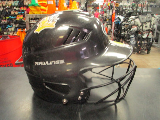 Used Rawlings Black Batting Helmet w/ Mask Size 6 1/2 - 7 1/2