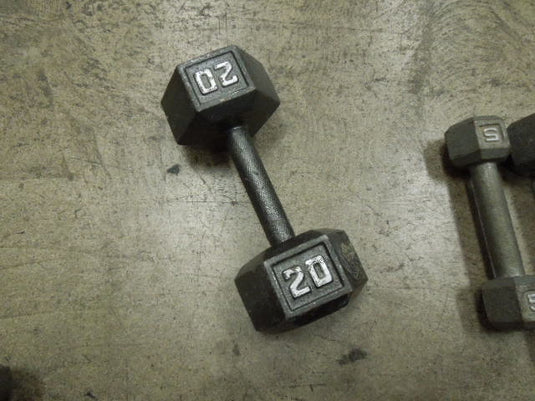 Used Cast Iron Hex 20 lb Dumbbell