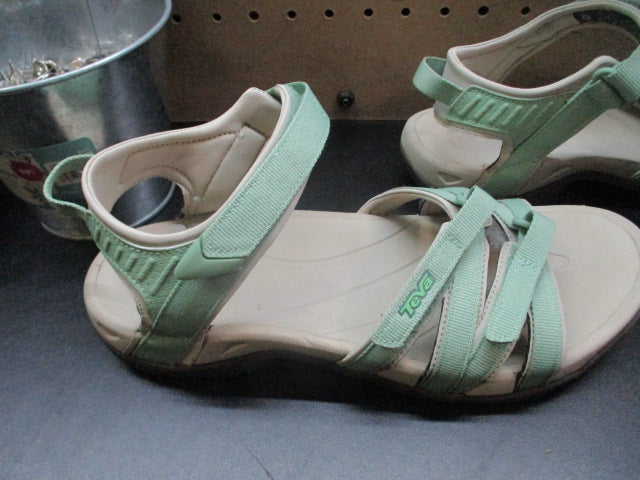 Load image into Gallery viewer, Used Teva Tirra Green Sandals - Size 9.5
