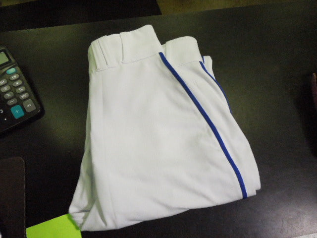 Load image into Gallery viewer, Used Champro Adjustable Open Leg Baseball Pants in White with Blue Piping Size S
