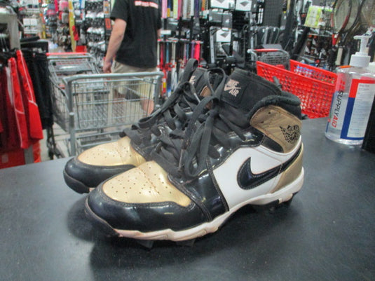 Used Nike Air Jordan Black/Gold Cleats Size 5