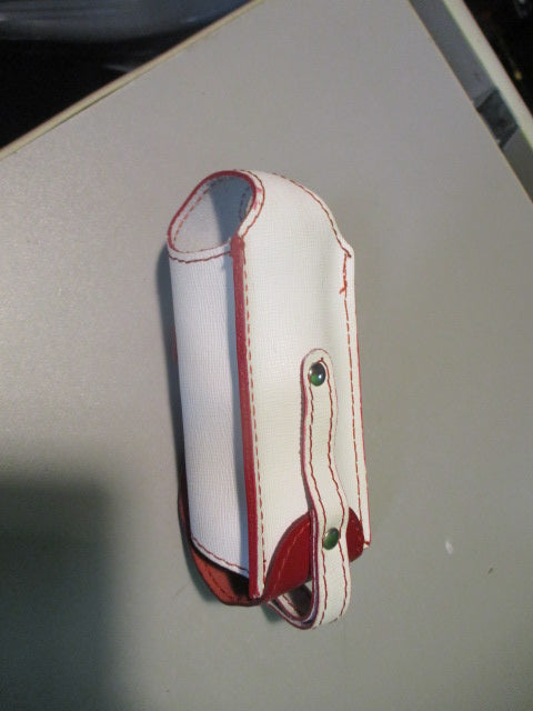 Used Burgundy/White 3 Ball Golf Case