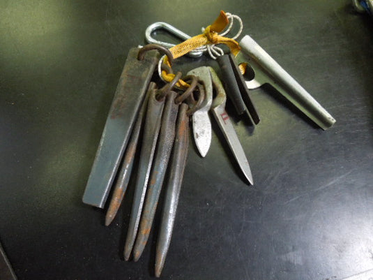 Vintage Assorted 10pc  Mountaineering Piton System (Salewa, Chamonix, Leeper)