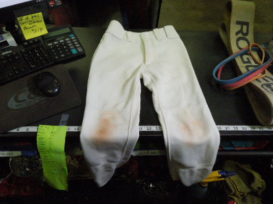 Used Mizuno Performance Elastic Bottom Baseball Pants in White Size YM