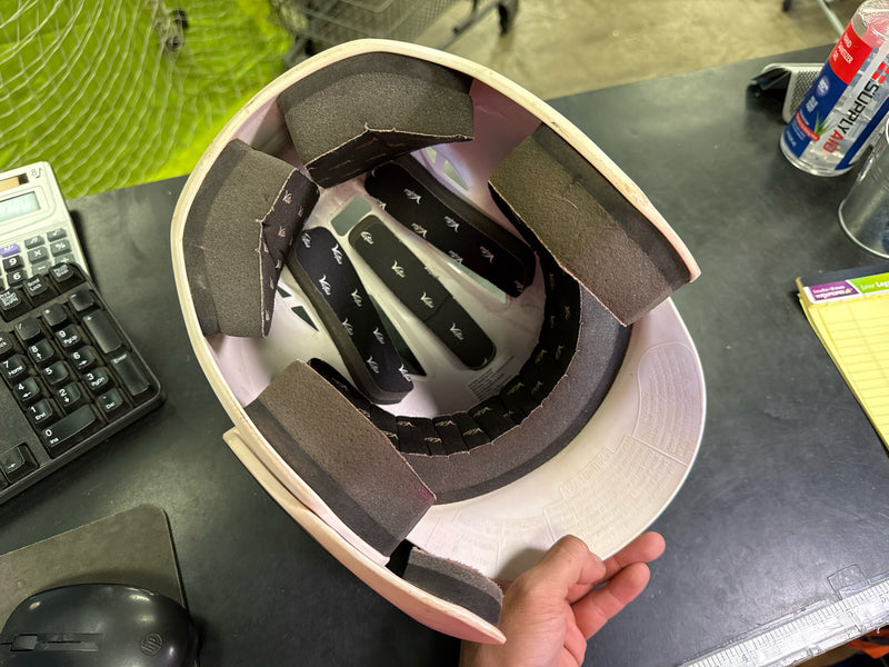 Load image into Gallery viewer, Used Victus Team Helmet with Jaw Guard Youth Size 6 1/2 - 7 1/2
