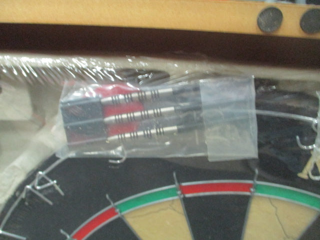 Load image into Gallery viewer, NODOR Supabull Dartboard With Wood Cabinet. Includes Darts
