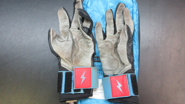 Load image into Gallery viewer, Used Bruce Bolt Bear Series Long Cuff Batting Gloves - Size Medium
