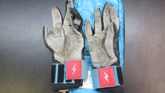 Used Bruce Bolt Bear Series Long Cuff Batting Gloves - Size Medium