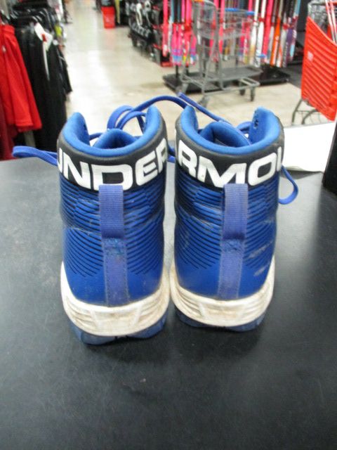 Load image into Gallery viewer, Used Under Armour Hammer Youth Mid Rim Football Cleats Size 1.5Y
