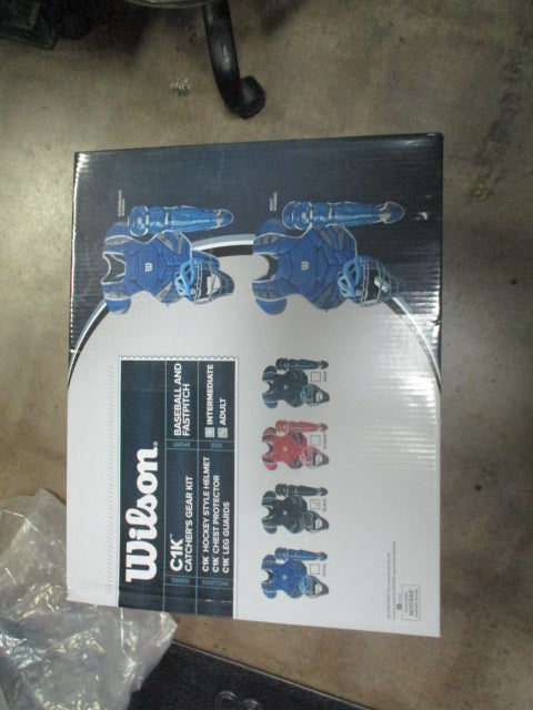 Load image into Gallery viewer, Wilson C1K Catcher's Gear Kit - Adult Catcher's Gear Set Black
