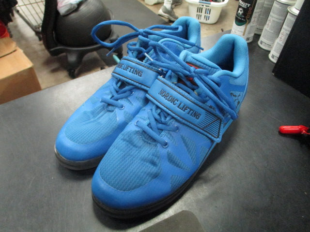 Load image into Gallery viewer, Used Nordic Lifting Power Lifting Shoes in Blue Size 10.5

