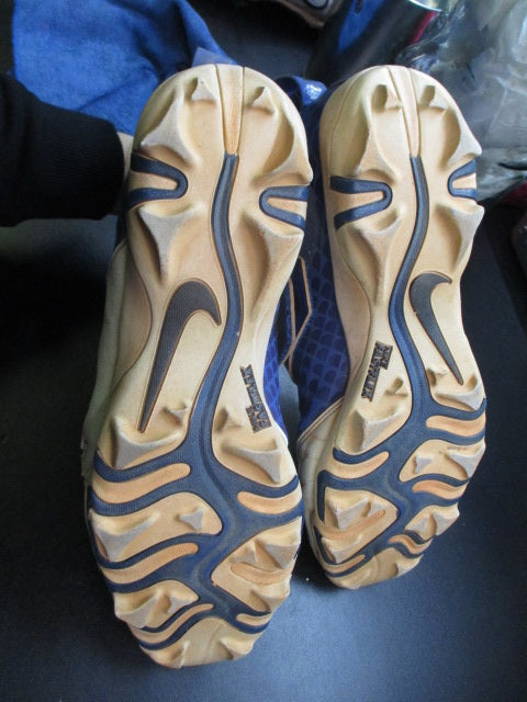 Load image into Gallery viewer, Used Nike Trout Mid Cleats Royal Blue Adult Size 11.5
