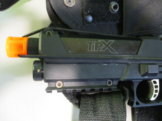 Used Tippmann TipX CO2 Paintball Hand Gun With Holster and 2 Clips