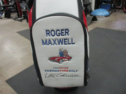 Used FriendsForeGolf Custom USA American Flag Golf Cart Bag