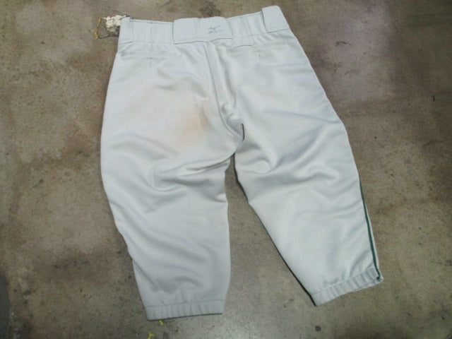 Load image into Gallery viewer, Used Mizuno Performance Knicker Pants Grey with Green Piping Size Medium
