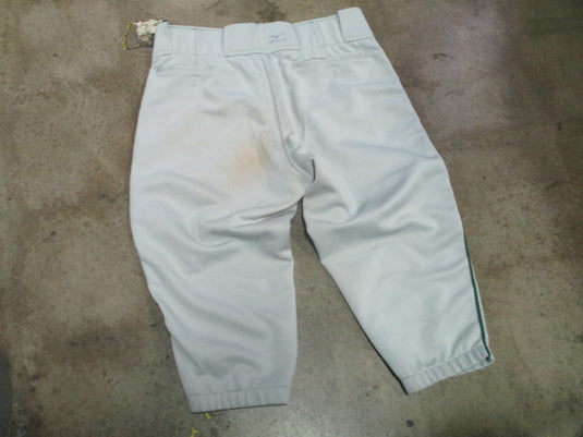 Used Mizuno Performance Knicker Pants Grey with Green Piping Size Medium