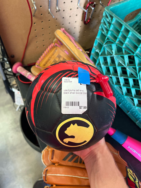 used puma red and black small Soccer Ball