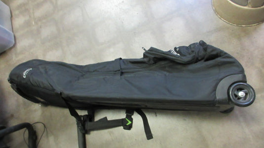 Used Callaway Golf Bag Travel Bag w/ Wheels - wear on corners & cracked plastic