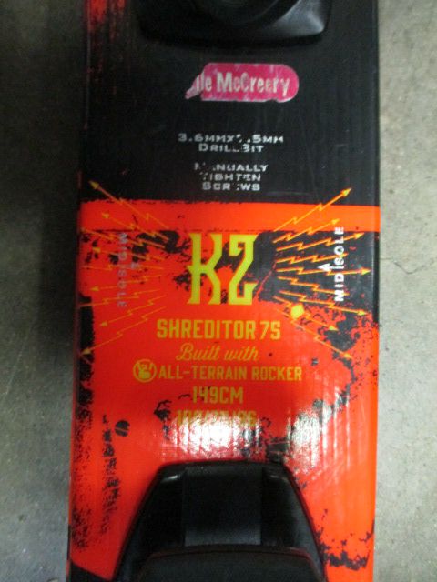 Load image into Gallery viewer, Used K2 Shreditor 75 Downhill Skis w/ Marker Bindings - 149cm - small wear
