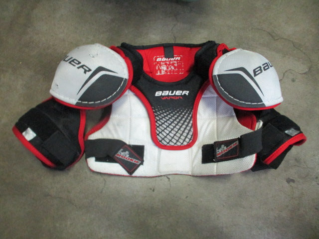 Load image into Gallery viewer, Used Bauer Lil Rookie Hockey Shoulder Pads Size Youth Large
