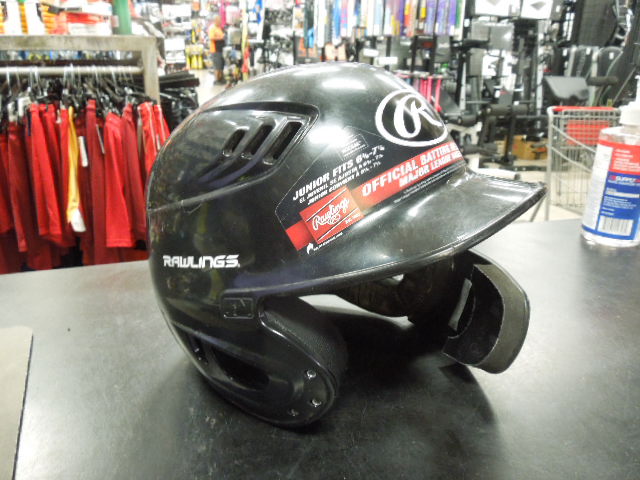 Load image into Gallery viewer, Used Rawlings R16 Black Batting Helmet w/ Jaw Guard Size 6 3/8 - 7 1/8
