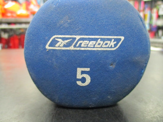 Used Reebok 5 LB Rubber Dumbbell