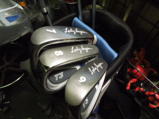 Used Walter Hagen T3 Lady Hagen 8pc Right Hand Golf Club Set 7-9 i, 4-6h, 3w, 1d