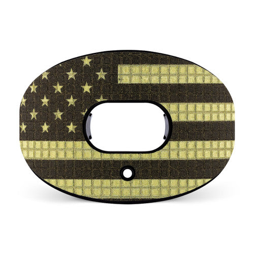 New Battle USA Diamond Flag 3D Oxygen Mouthguard - Black/Gold - OSFM