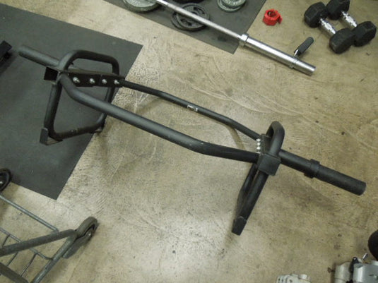 Used Olympic Trap Shrug Bar with Silicone Plate Stops