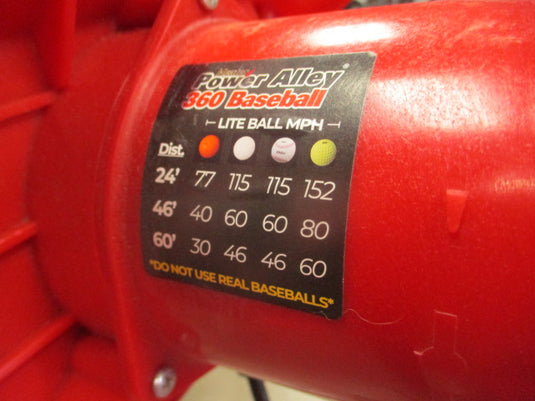 Used Heater Power Alley 360 Baseball Pitching Machine