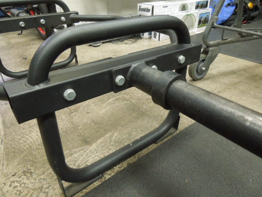 Used Olympic Trap Shrug Bar with Silicone Plate Stops