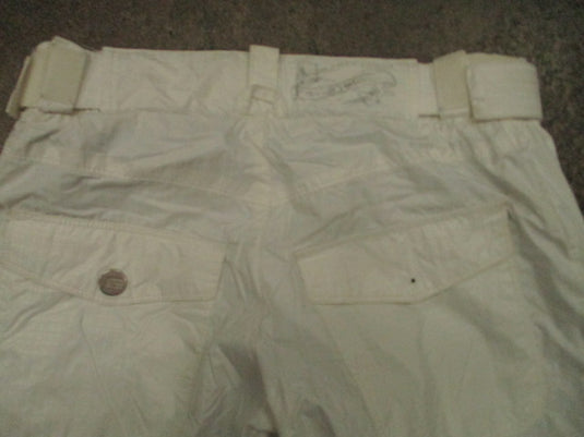 Used Body Glove White Snow Pants Size 12 (Torn Button)