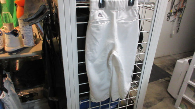 Load image into Gallery viewer, Used Majestic White Baseball Pants Size Youth Small
