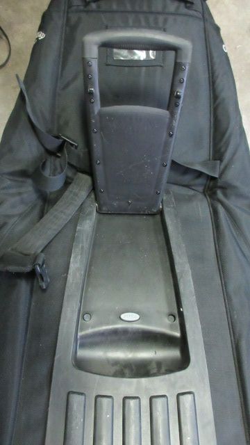 Used Callaway Golf Bag Travel Bag w/ Wheels - wear on corners & cracked plastic