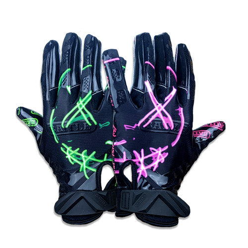 New Battle Cloacked " Nightmare 2.0 Purge" Receiver Gloves - Youth Medium