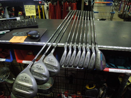 Used Zevo Comp Equipe Attack Zone Oversized Right Hand 11pc Golf Club Set