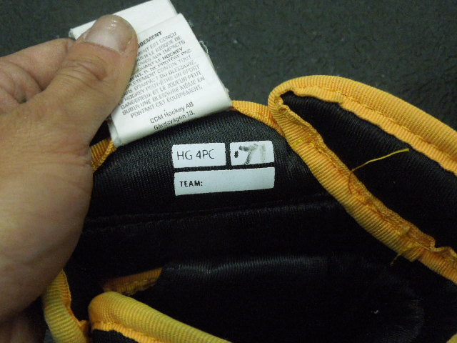 Load image into Gallery viewer, Used CCM HG4PC Custom ASU Hockey Gloves Size 12"
