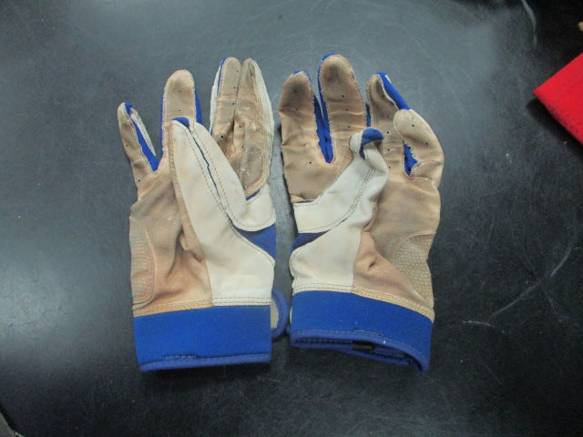 Load image into Gallery viewer, Used Demarini Batting Gloves in Blue Size Youth Large
