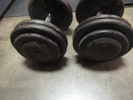 Used 55LB Fixed Dumbbell - Pair