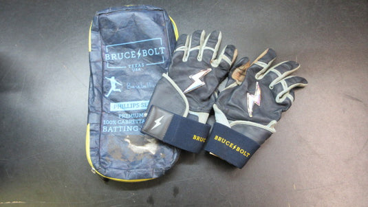 Used Bruce Bolts Phillips Series Batting Gloves - Size Medium
