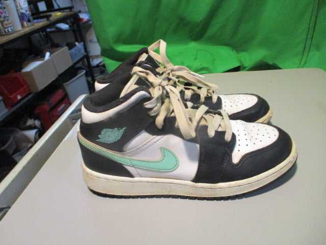 Load image into Gallery viewer, Used Air Jordan 1 Mid Green Glow Size Youth 4.5 Sneakers
