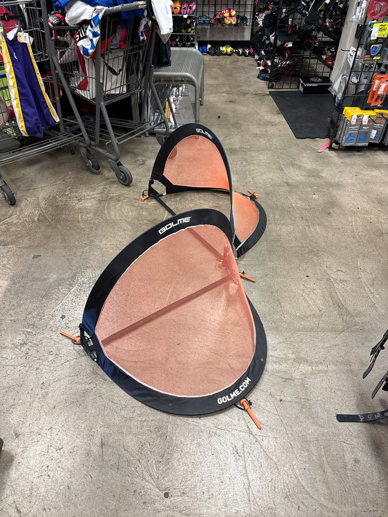 Load image into Gallery viewer, Used GOLME Pro 2 ft Pop Up Soccer Goal 2 pc Set with Carry Bag
